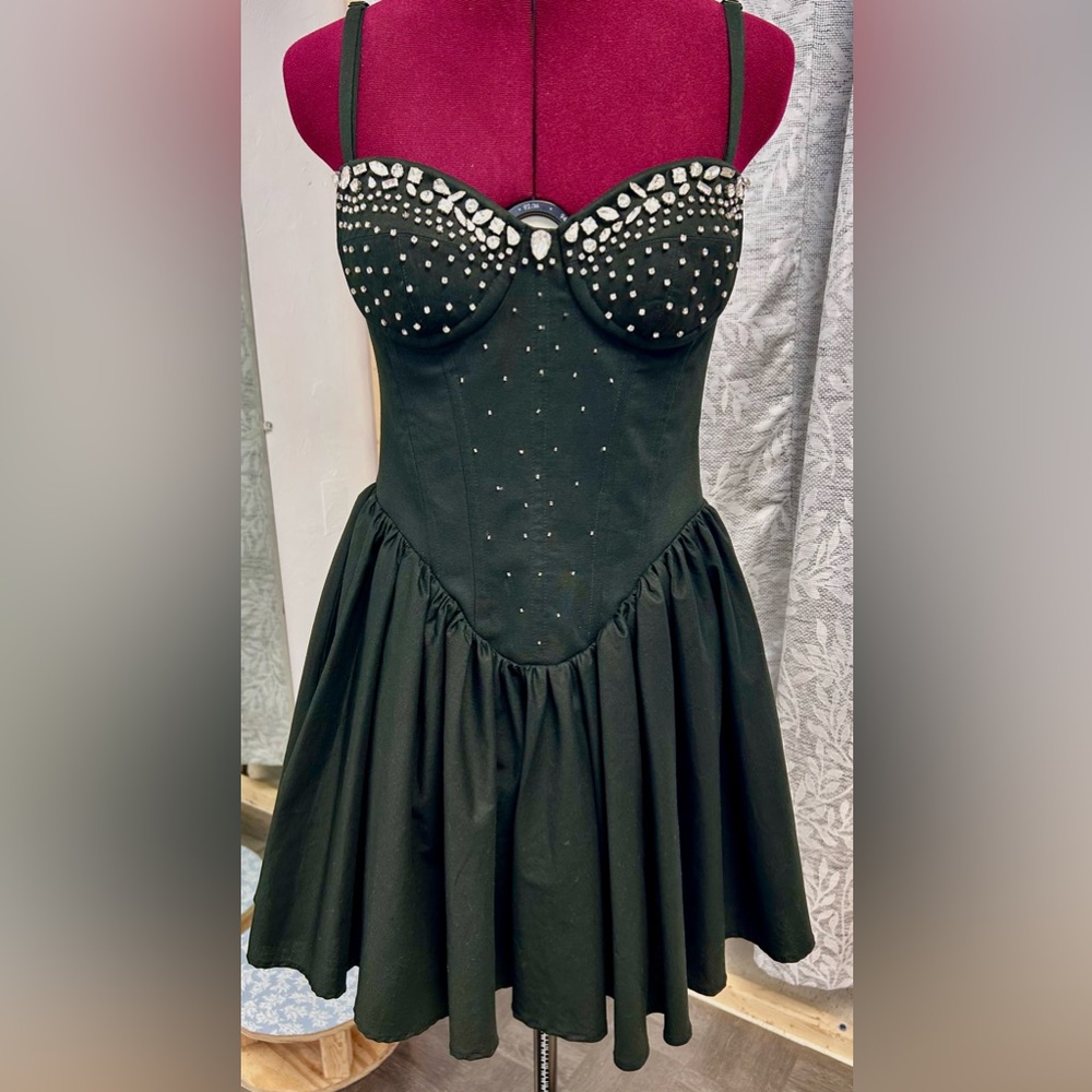 Elegant Black Studded Dress
